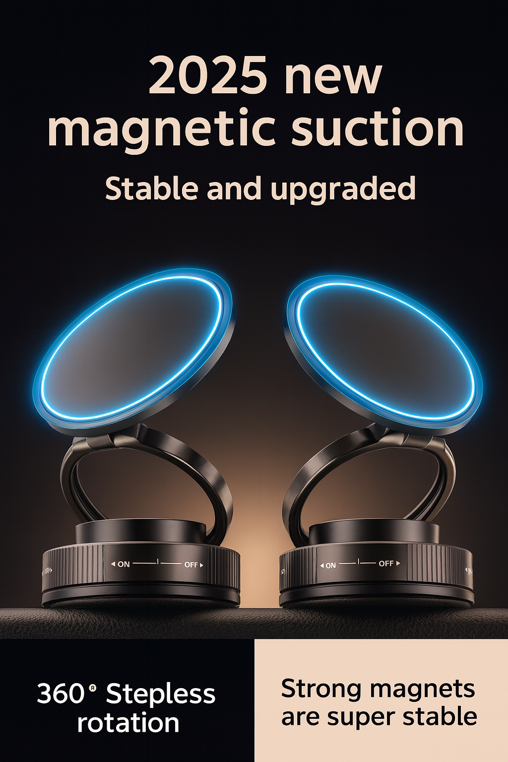 Premium Magnetic Phone Holder for car, 360° Rotatable, Foldable & Adjustable Magnetic Car Mount, , Compatible with iPhone & Other Phones