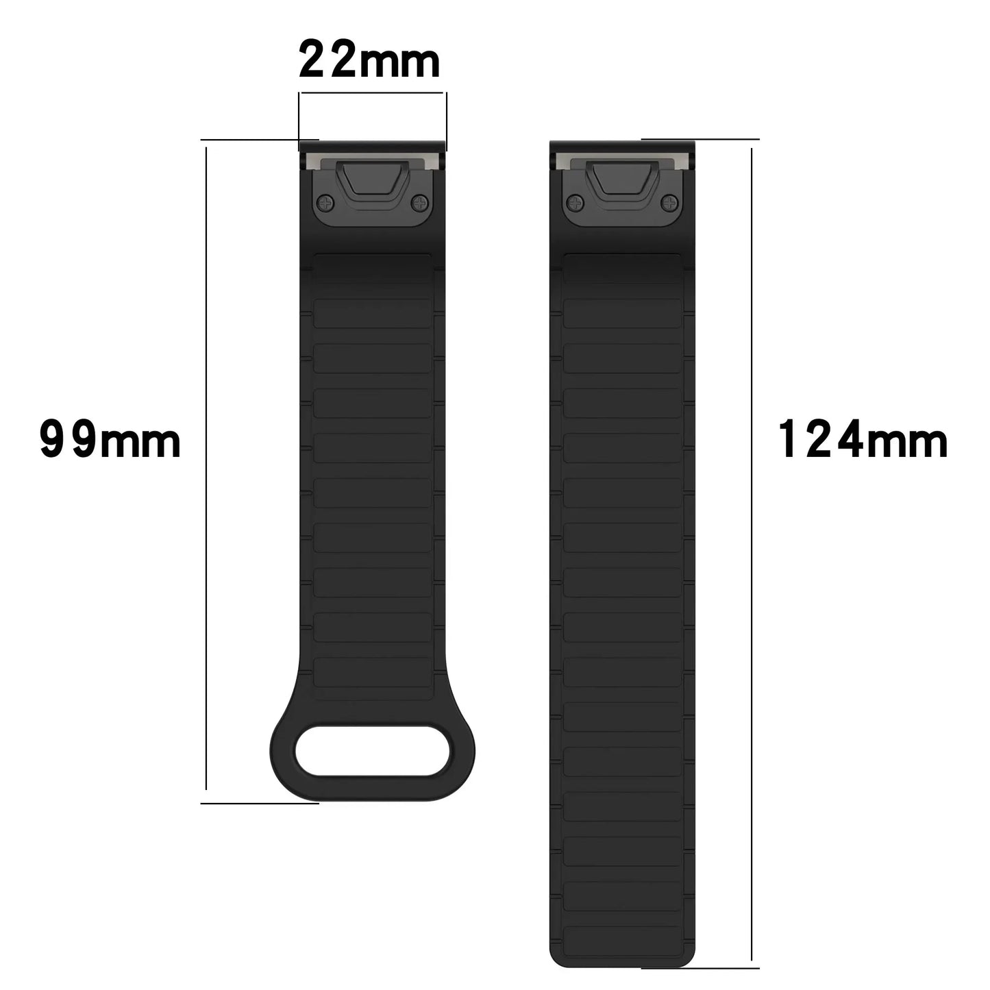 20mm 22mm 26mm Silicone Magnetic Strap for Garmin Fenix 8 7X 7 7Pro 7S 6X 6 6S 5X 5S Plus Forerunner 955 Enduro 2 Quick Fit Band