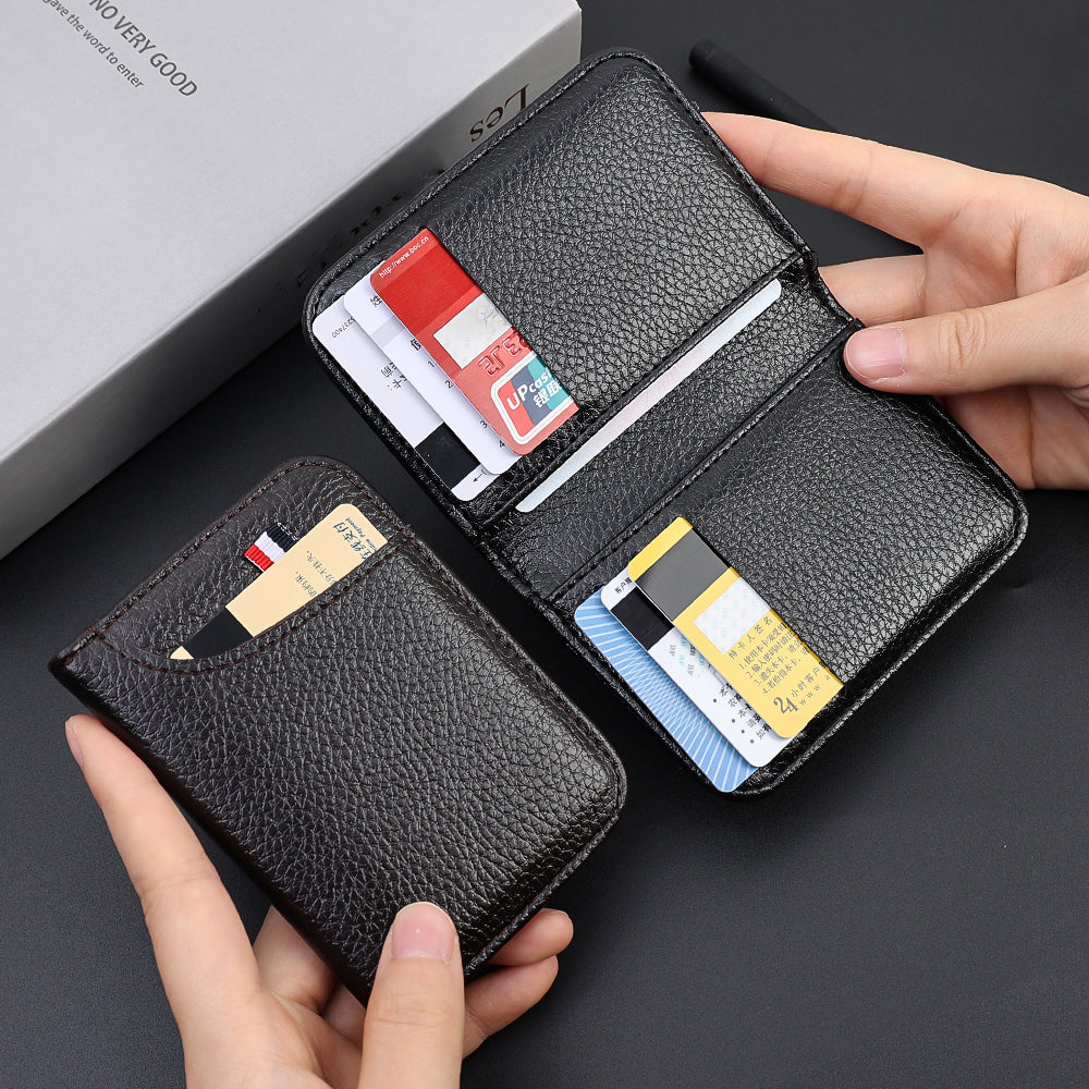 Portable Super Slim Soft Wallet PU Premium Leather Mini Credit Card Wallet Purse Card Holders Men Wallet Thin Small Short Wallets