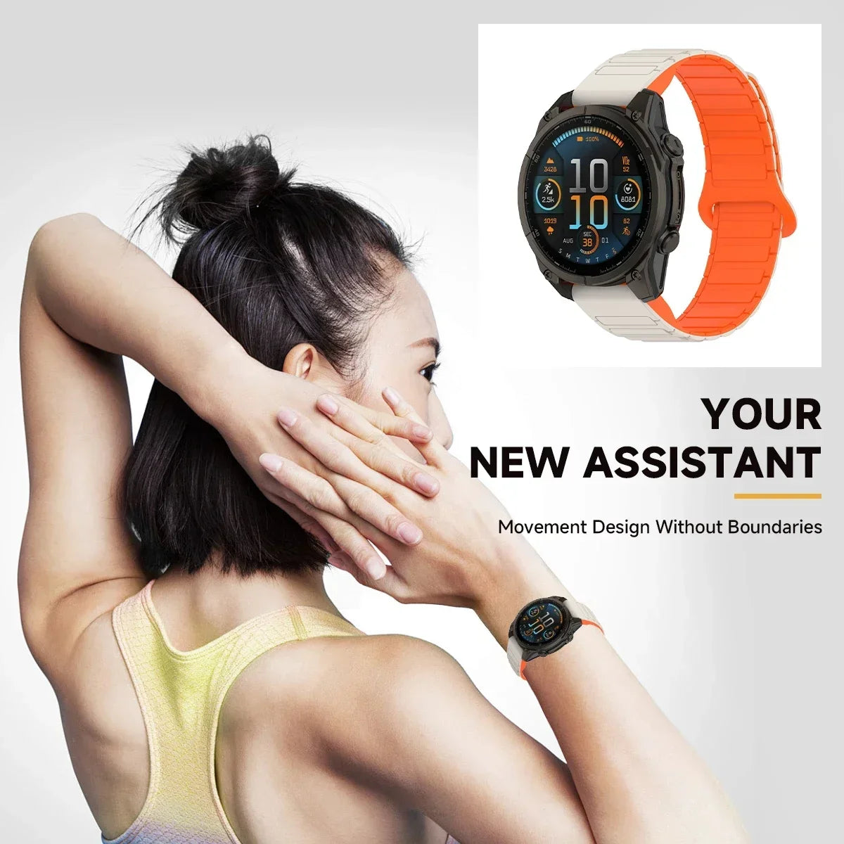 20mm 22mm 26mm Silicone Magnetic Strap for Garmin Fenix 8 7X 7 7Pro 7S 6X 6 6S 5X 5S Plus Forerunner 955 Enduro 2 Quick Fit Band