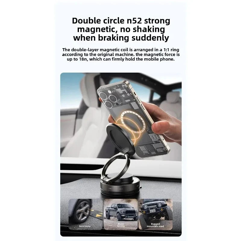 Premium Magnetic Phone Holder for car, 360° Rotatable, Foldable & Adjustable Magnetic Car Mount, , Compatible with iPhone & Other Phones