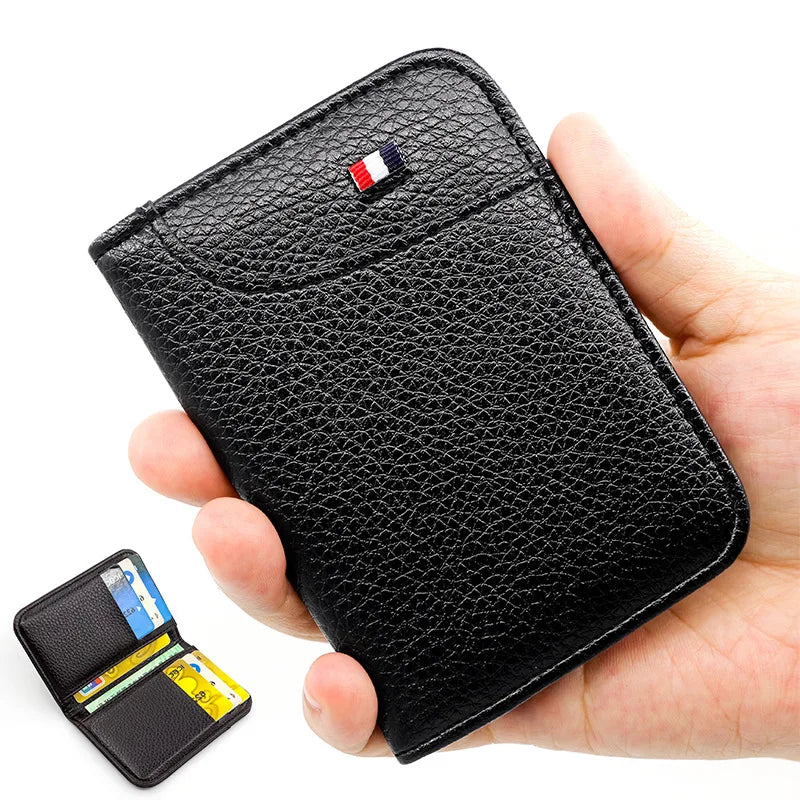 Portable Super Slim Soft Wallet PU Premium Leather Mini Credit Card Wallet Purse Card Holders Men Wallet Thin Small Short Wallets