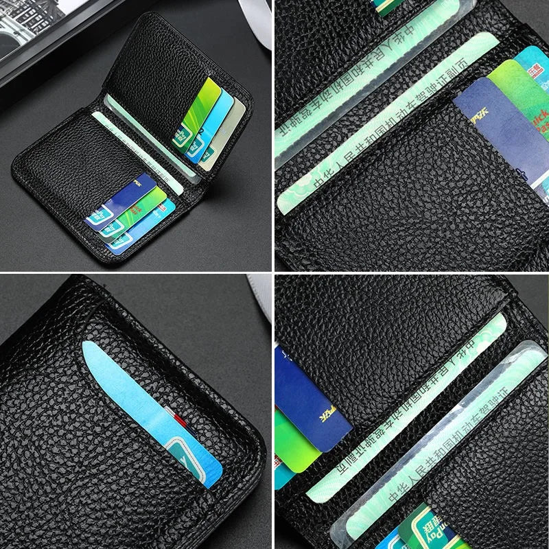 Portable Super Slim Soft Wallet PU Premium Leather Mini Credit Card Wallet Purse Card Holders Men Wallet Thin Small Short Wallets