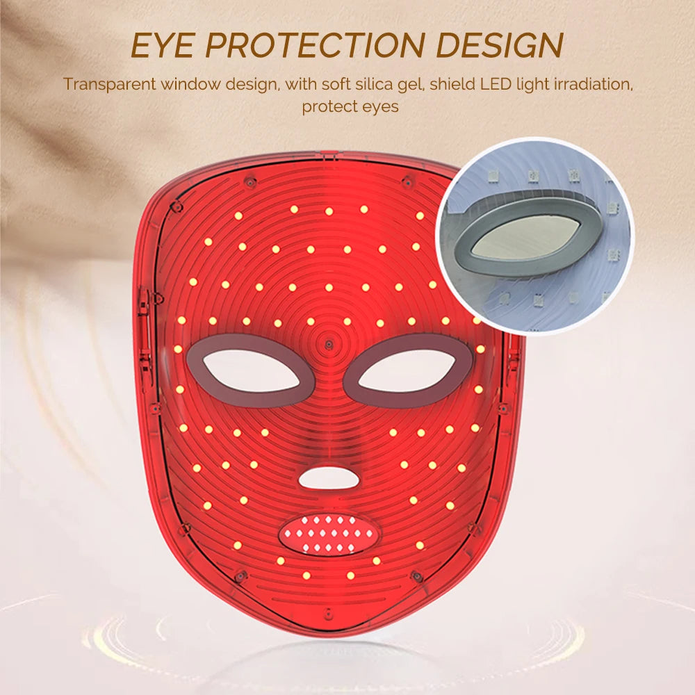 Wireless LED Mask 7 Color LED Face Mask Photon Skin Firming Anti Aging Rejuvenation Beauty Mask Machine