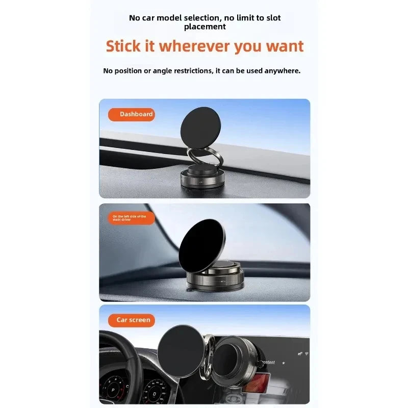 Premium Magnetic Phone Holder for car, 360° Rotatable, Foldable & Adjustable Magnetic Car Mount, , Compatible with iPhone & Other Phones